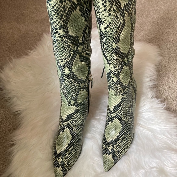 Nine West snakeskin print heel boot - Picture 5 of 7